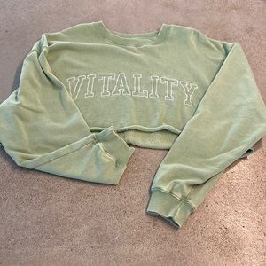 Balance Vitality Oversized Cropped Logo Sweatshirt